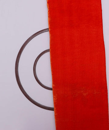 orange plain velvet fabric b106 6004